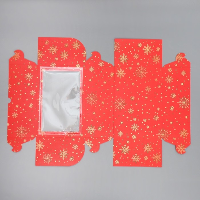 Коробка для капкейков складная с двусторонним нанесением «С Новым годом», 25 х 17 х 10 см, Новый год Коробка для капкейков складная с двусторонним нанесением «С Новым годом», 25 х 17 х 10 см, Новый год