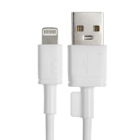 Кабель BYZ BC-041, Lightning - USB, 3 А, 1 м, силикон, белый