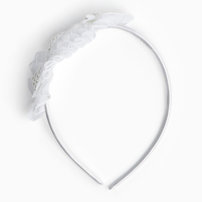 Ободок для волос Ободок для волос "Цветы", белый, 10 см, Принцессы