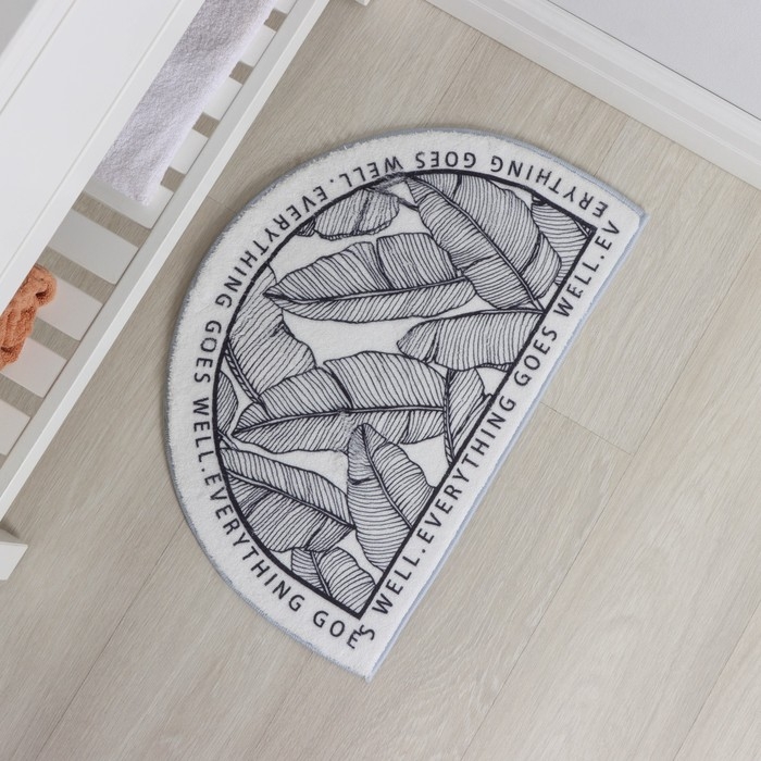 Коврик для дома SAVANNA Everything goes well, 40&times;60 см, цвет белый