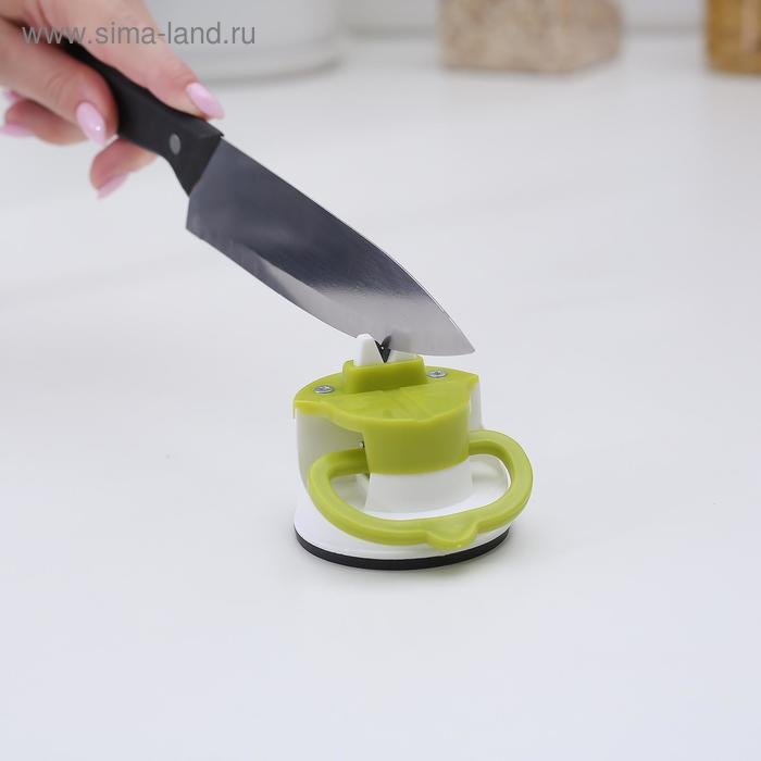 Точилка для ножей на присоске Libra Plast, пластик, цвет микс Точилка для ножей на присоске Libra Plast, пластик, цвет микс