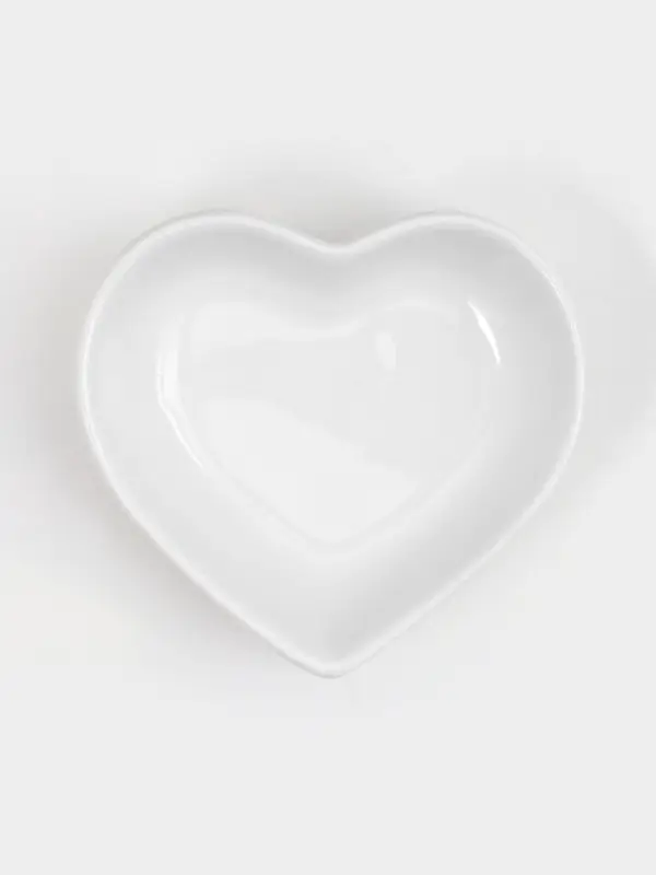 Соусник Доляна &laquo;Сердце&raquo;, 50 мл, 8&times;7.3 см, керамика, белый