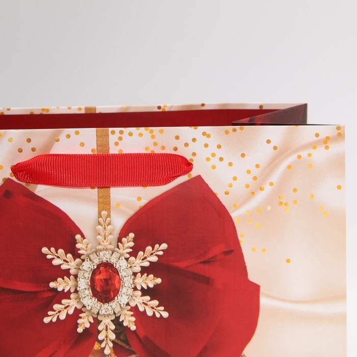 Пакет подарочный новогодний ламинированный «Драгоценности», ML 23 х 27 х 11,5 см, Новый год Пакет подарочный новогодний ламинированный «Драгоценности», ML 23 х 27 х 11,5 см, Новый год