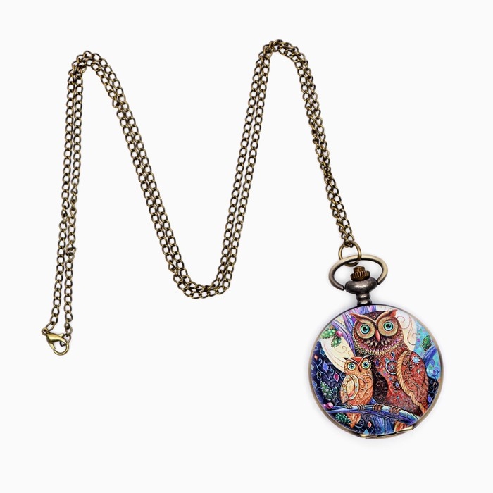 Часы карманные Часы карманные "Сова", кварцевые, d-4.5 см