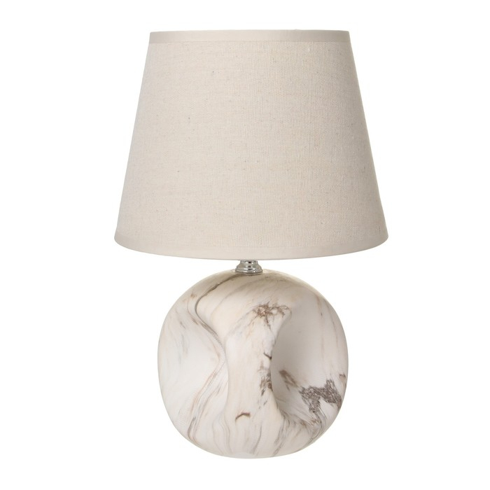 Лампа настольная  Лампа настольная "Аделия" 1x40Вт E14 бежевый 14,5х14,5x20,5 см RISALUX