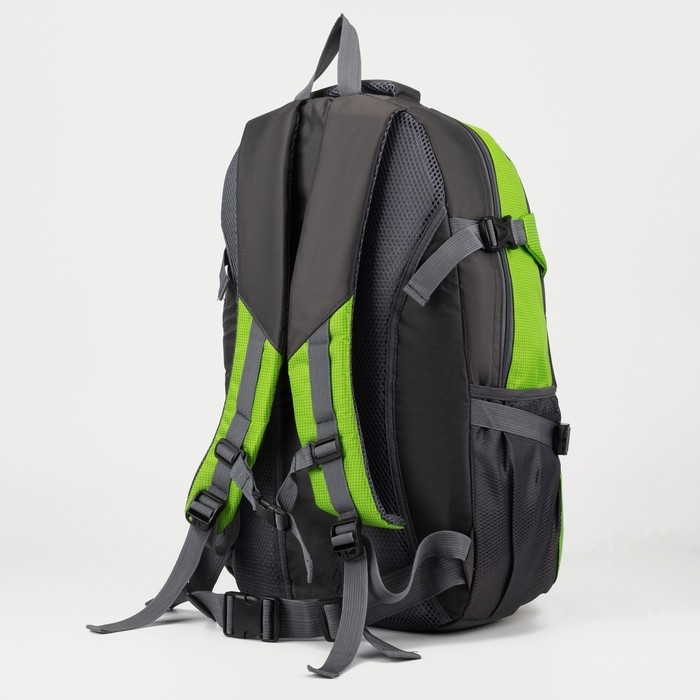 Рюкзак туристический на молнии, 22/27 л, 3 наружных кармана, с расширением, цвет зелёный Рюкзак туристический на молнии, 22/27 л, 3 наружных кармана, с расширением, цвет зелёный