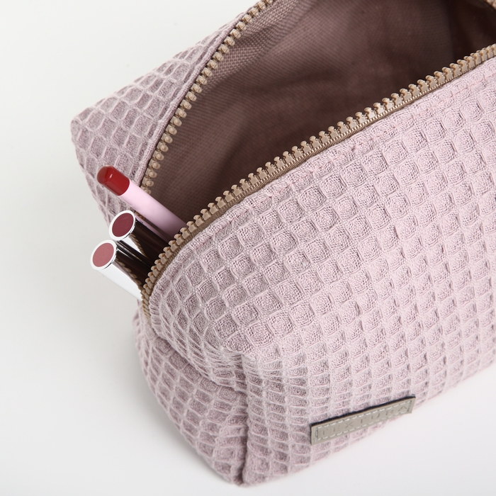 Косметичка на молнии TEXTURA, цвет розовый Косметичка на молнии TEXTURA, цвет розовый