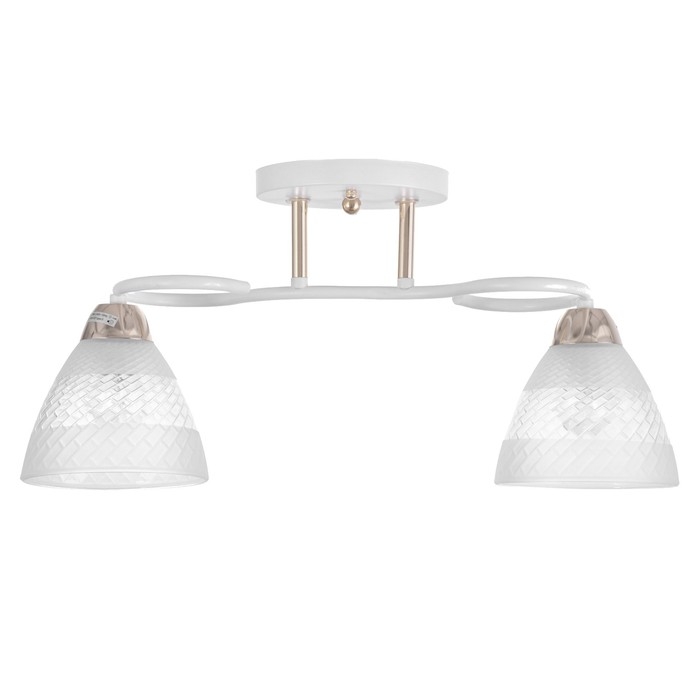 Люстра Люстра "Линда" 2х60Вт Е27 Белый, золото 47х16х23см