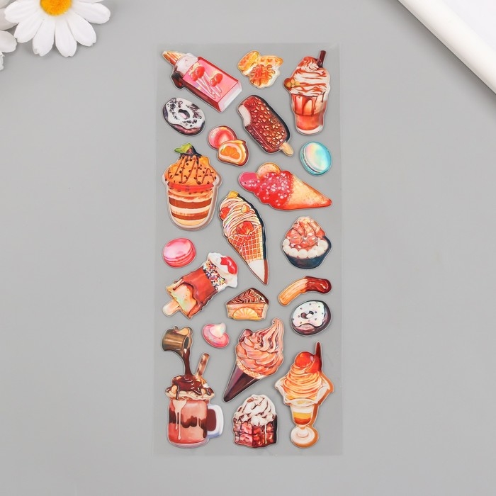 Наклейка пластик Наклейка пластик "Переливы. Сладости" 9,5х24,5 см