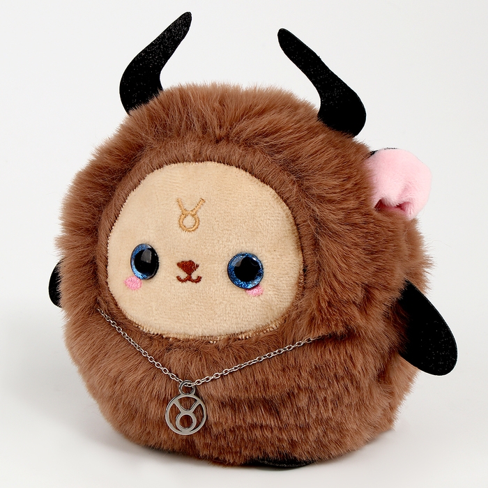 Мягкая игрушка — Зодиак «Создай своё украшение. Телец», с кулоном Мягкая игрушка — Зодиак «Создай своё украшение. Телец», с кулоном