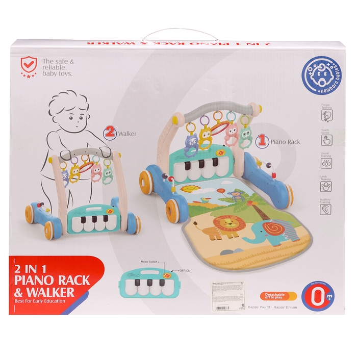 Развивающий коврик-каталка «Сафари», 2 в 1, звуковые эффекты, цвет синий Развивающий коврик-каталка «Сафари», 2 в 1, звуковые эффекты, цвет синий