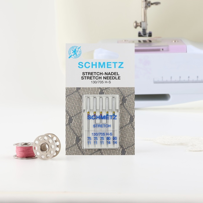 Иглы для бытовых швейных машин, для стрейч-ткани, №75-90, 5 шт Иглы для бытовых швейных машин, для стрейч-ткани, №75-90, 5 шт