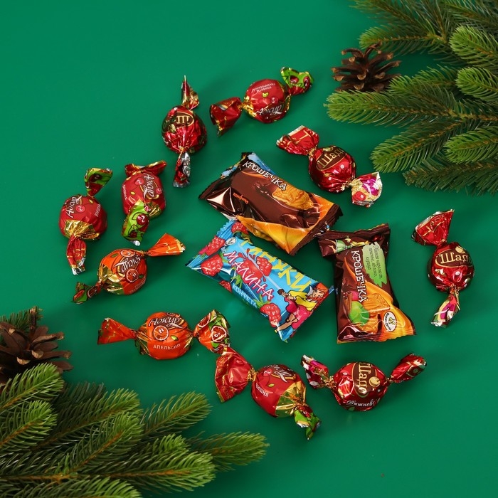 Новый год. Новогодний подарок "Новогоднее путешествие" Санта и белый медвь, 180 г