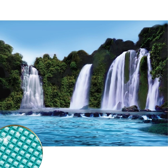 Алмазная мозаика с полным заполнением на холсте «Водопад», 30 х 40 см Алмазная мозаика с полным заполнением на холсте «Водопад», 30 х 40 см