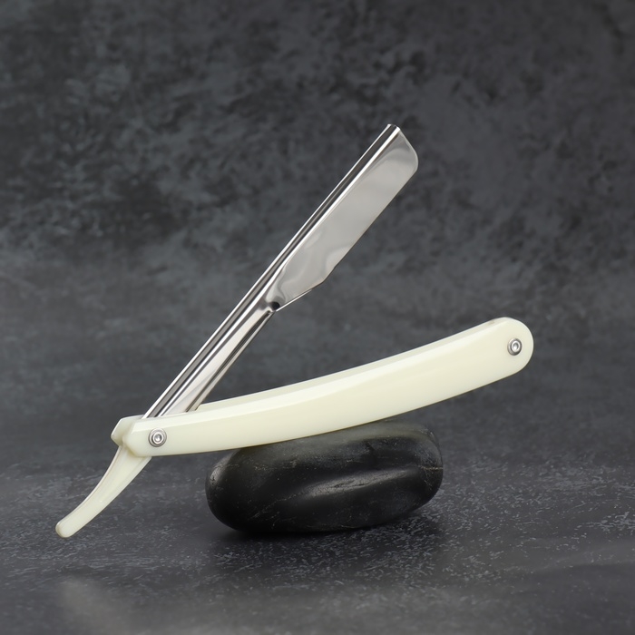 Опасная бритва, шаветт, без лезвия, 24 × 2,5 × 1,3 см, пластиковая, цвет белый/серебристый Опасная бритва, шаветт, без лезвия, 24 × 2,5 × 1,3 см, пластиковая, цвет белый/серебристый