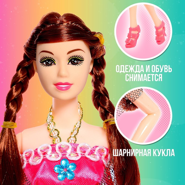 Кукла-модель шарнирная «Алла» в платье, МИКС Кукла-модель шарнирная «Алла» в платье, МИКС