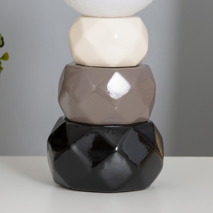 Лампа настольная Лампа настольная "Амани" 1х40Вт Е14 белый/кофе 11,5х11,5х28см