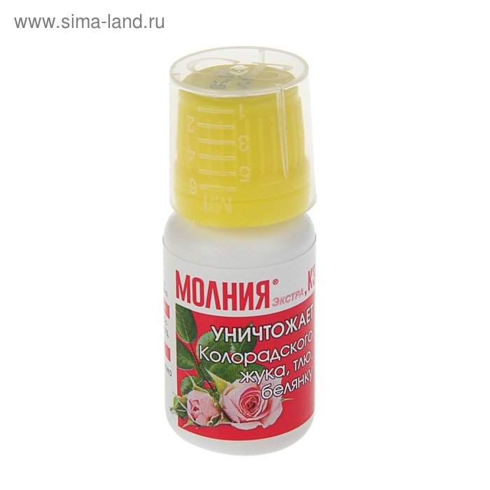 Средство Молния от насекомых-вредителей Экстра, КЭ  в пакете, флакон, 10 мл Средство Молния от насекомых-вредителей Экстра, КЭ  в пакете, флакон, 10 мл