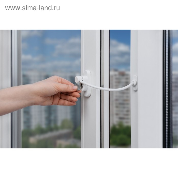 Замок блокиратор на окно, цвет белый, Roxy kids Замок блокиратор на окно, цвет белый, Roxy kids