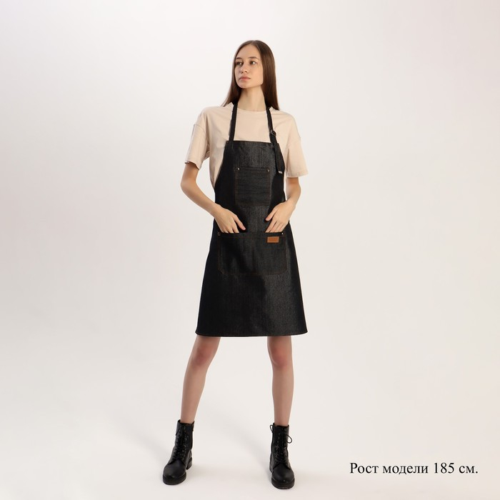 Фартук для мастера, джинсовый, цвет чёрный Фартук для мастера, джинсовый, цвет чёрный