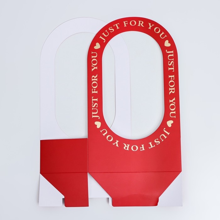 Коробка-переноска для цветов «Для тебя» 22 × 12 × 38 см, красная Коробка-переноска для цветов «Для тебя» 22 × 12 × 38 см, красная