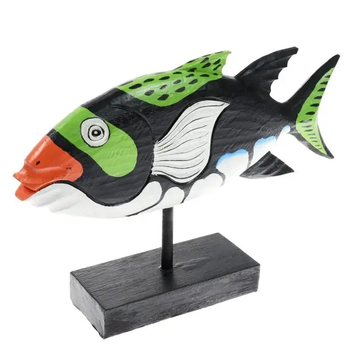 Сувенир  Сувенир "Рыба разноцветная" дерево на подставке 37х9х29 см