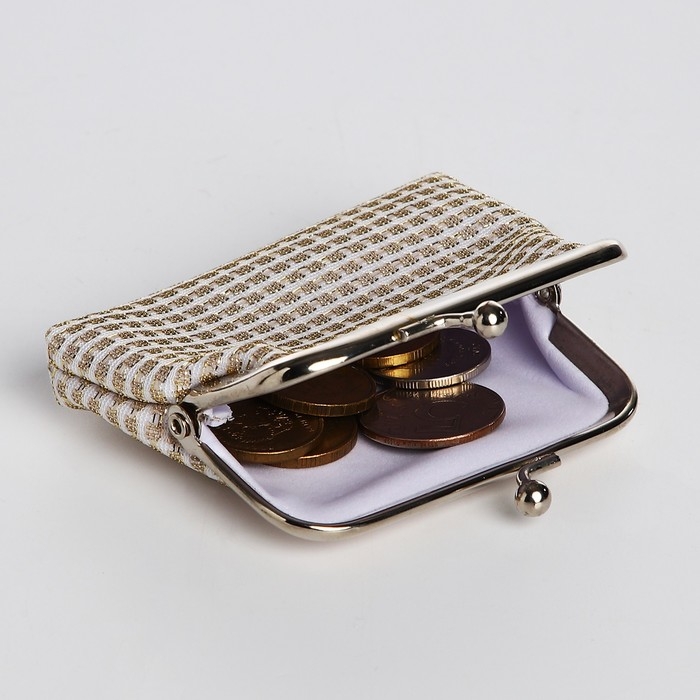 Кошелёк женский на фермуаре, цвет золотой