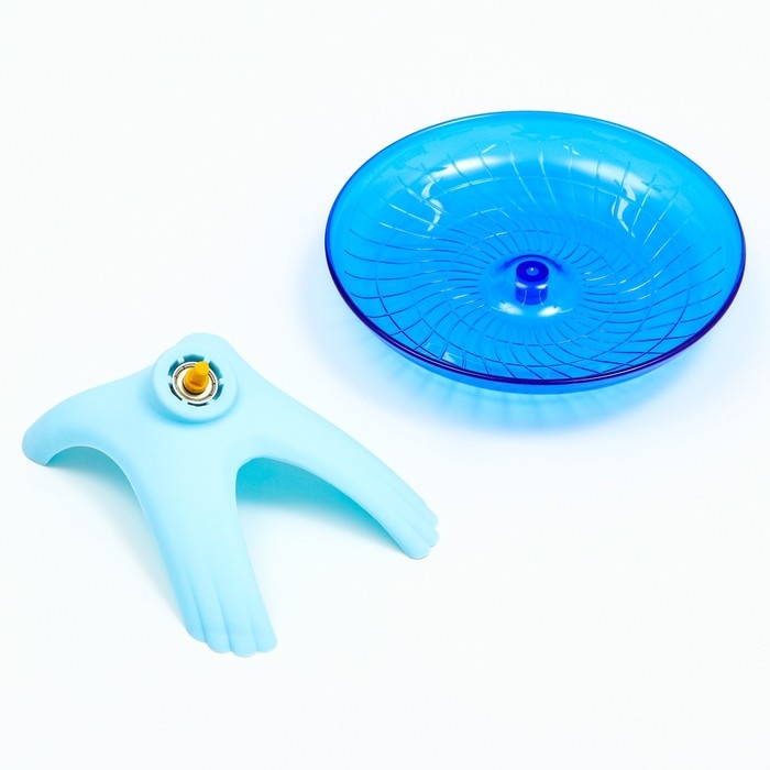 Беговая тарелка Carno для грызунов, 18 х 18 х 11 см, синяя Беговая тарелка Carno для грызунов, 18 х 18 х 11 см, синяя