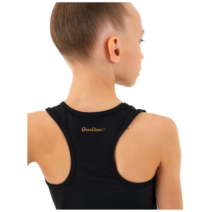 Майка-борцовка для гимнастики и танцев Grace Dance, р. 42, цвет чёрный Майка-борцовка для гимнастики и танцев Grace Dance, р. 42, цвет чёрный