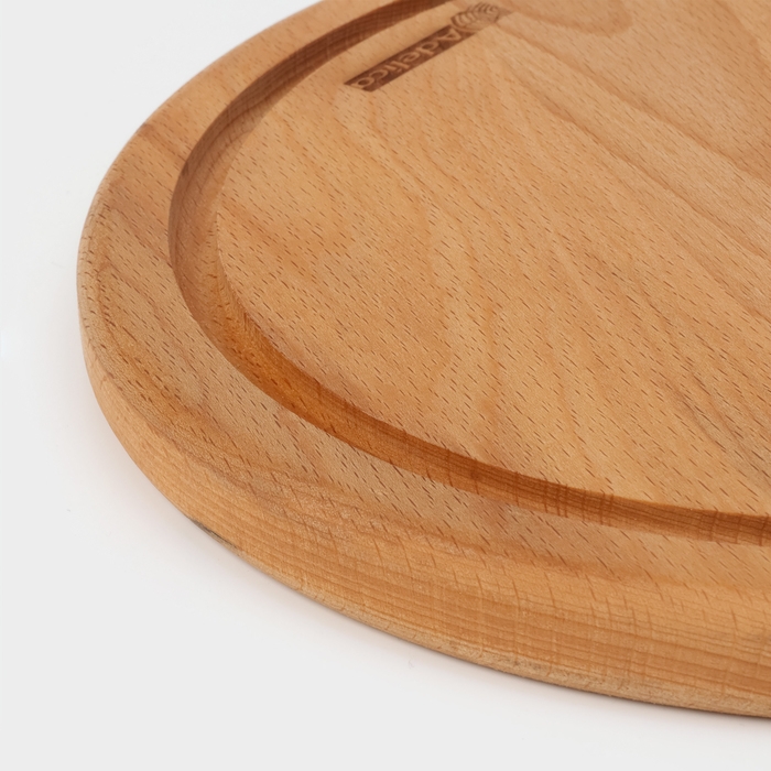 Блюдо для пиццы с ручкой Adelica, d=25 см, бук