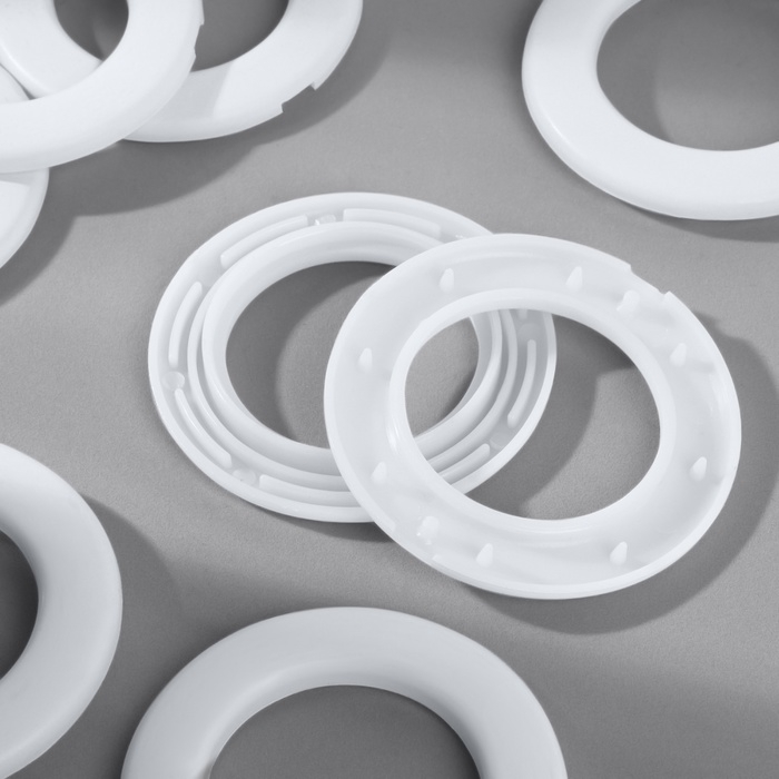 Люверсы для штор, d = 3,5/5,5 см, 10 шт, цвет матовый белый Люверсы для штор, d = 3,5/5,5 см, 10 шт, цвет матовый белый