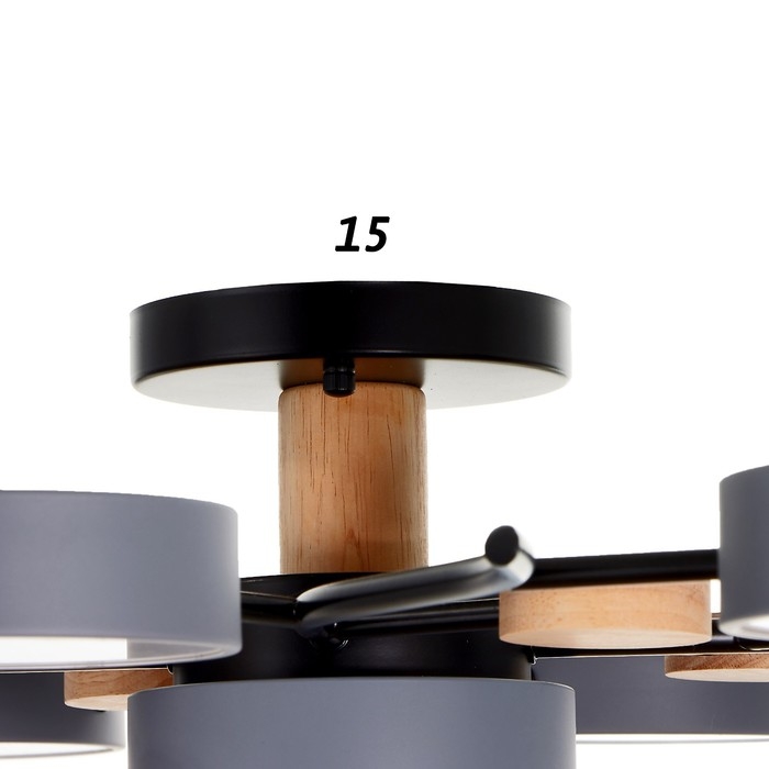 Люстра 1316/9GR LED 216Вт 3000-6000К серый 87х87х17 см BayerLux