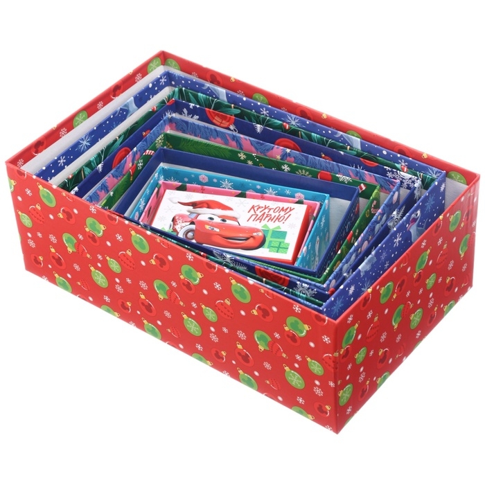 Новый год. Набор коробок 10 в 1 Новый год. Набор коробок 10 в 1 "С Новым годом!", Disney красная