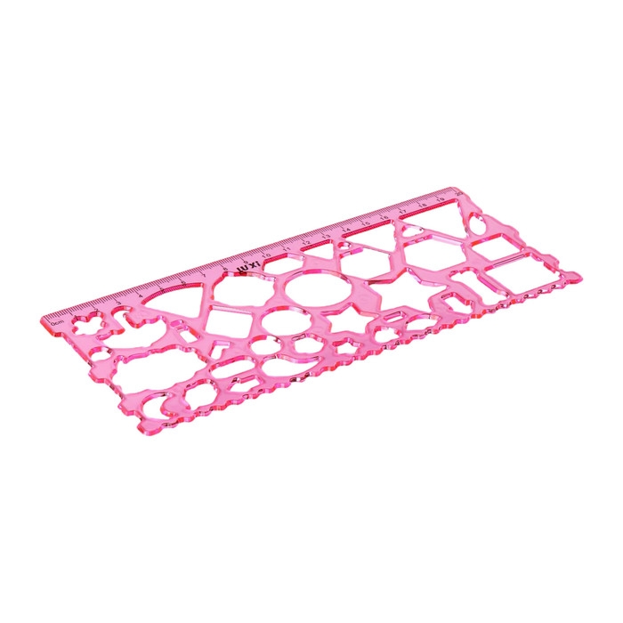 Набор трафаретов, 2 штуки, пластик, Геометрические фигуры МИКС Набор трафаретов, 2 штуки, пластик, Геометрические фигуры МИКС