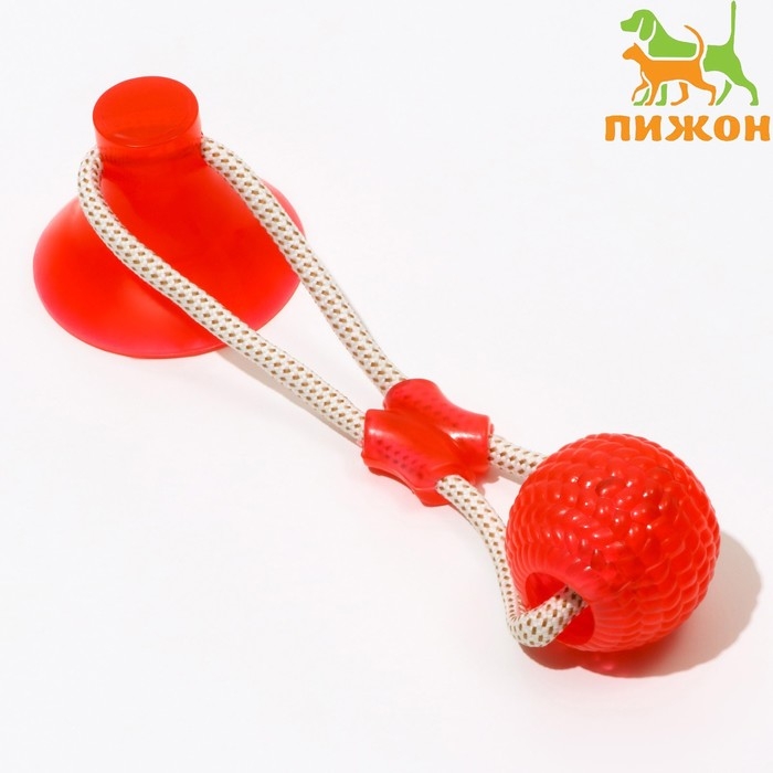 Игрушка для собак Игрушка для собак "Шар на присоске", 40 см, микс цветов