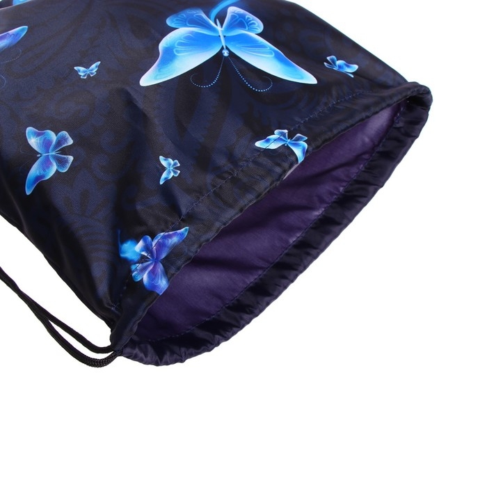 Мешок для обуви 420 х 340 мм, Calligrata МСО-5С, (мягкий полиэстер, плотность 210D),  Мешок для обуви 420 х 340 мм, Calligrata МСО-5С, (мягкий полиэстер, плотность 210D), "Бабочки 2"