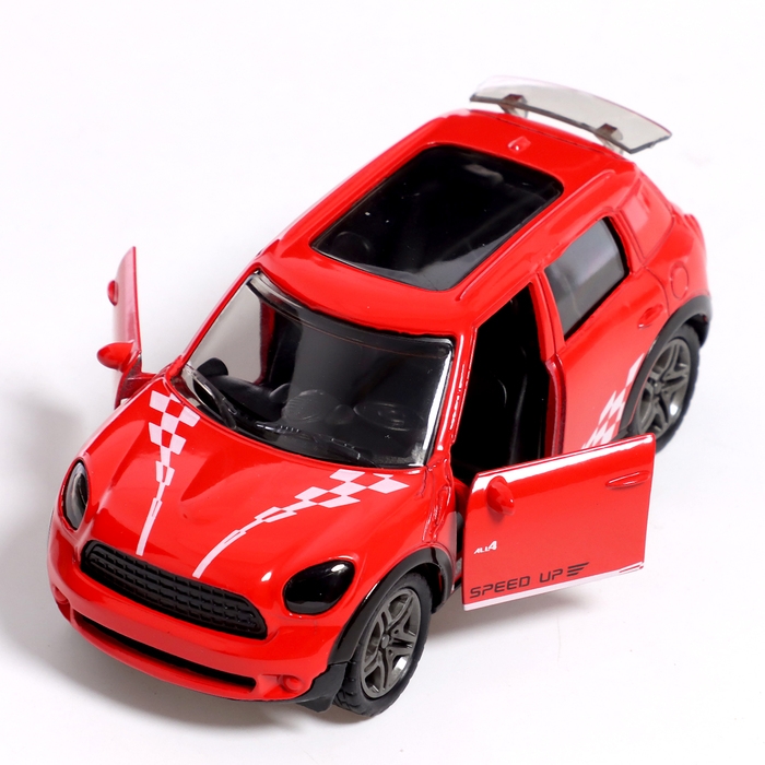 Машина металлическая «Ночные гонки», инерционная, 1:32, открываются двери, звуковые и световые эффекты, цвет красный