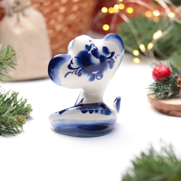 Новый год. Сувенир символ года 2025 Новый год. Сувенир символ года 2025 "Змея Гера", гжель, 11 см