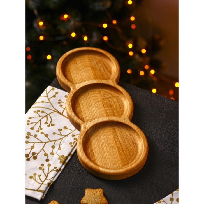 Менажница Adelica «Светофор», 3 секции, 30×10×1,8 см, пропитана минеральным маслом, в подарочной коробке, берёза Менажница Adelica «Светофор», 3 секции, 30×10×1,8 см, пропитана минеральным маслом, в подарочной коробке, берёза