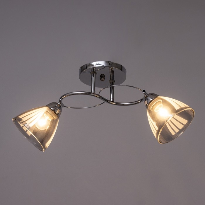 Люстра Люстра "Поли" 2х60Вт Е27 Хром 56х15х24см