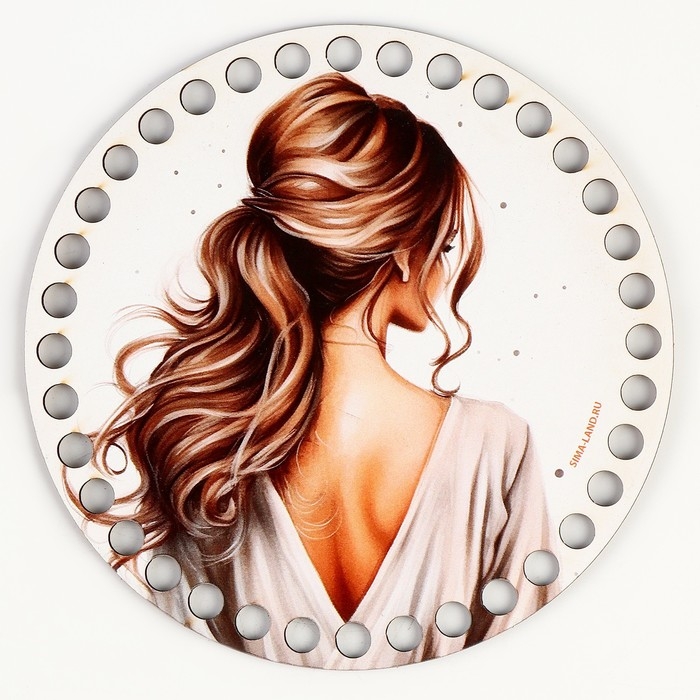 Донышки для вязания 2 в 1 «Красивая девушка», круг 15 см, хдф 3 мм Донышки для вязания 2 в 1 «Красивая девушка», круг 15 см, хдф 3 мм