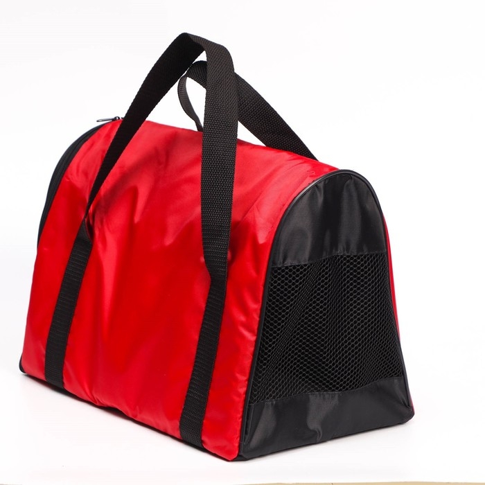 Сумка - переноска для животных  Сумка - переноска для животных "Туннель", нейлон, 37 х 22 х 26 см, красный