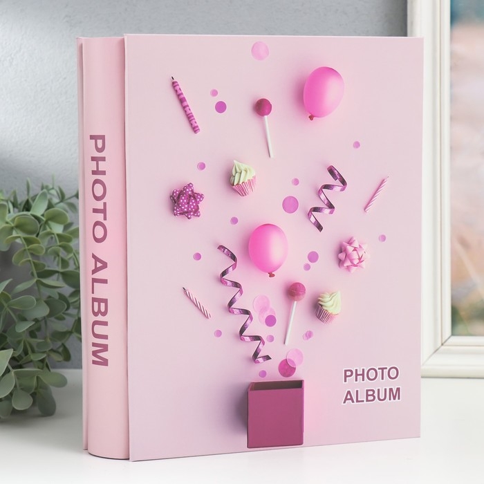 Фотоальбом на 200 фото 10х15 см Фотоальбом на 200 фото 10х15 см "Праздничное настроение" МИКС 26х20,5х5,7 см