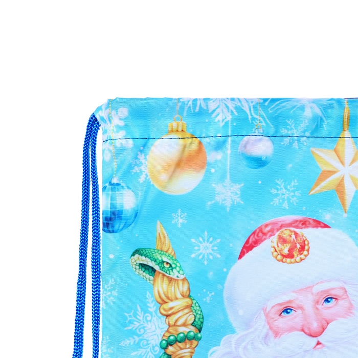 Новый год. Сумка под сладости 290 x 340 мм Новый год. Сумка под сладости 290 x 340 мм "Дед Мороз и Снегурочка" (мягкий полиэстер плотностью 210D)