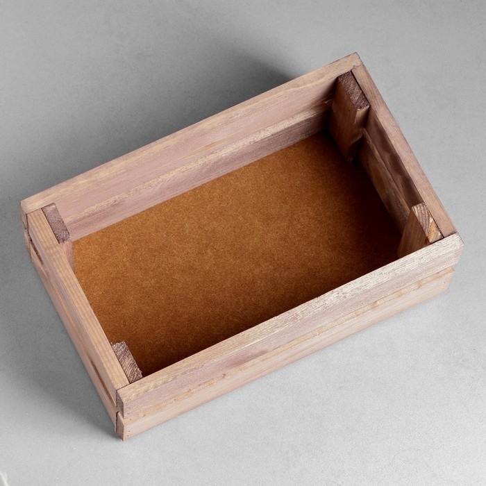 Кашпо деревянное 26х16х10 см натуральный Состареный дуб