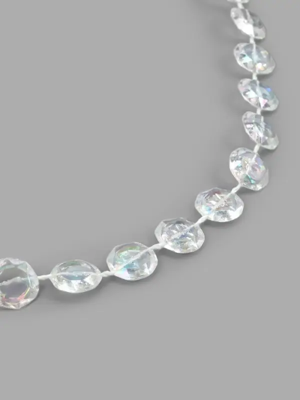 Бусы на нитях, с голографией, 10 мм, 9&plusmn;1 м, прозрачные