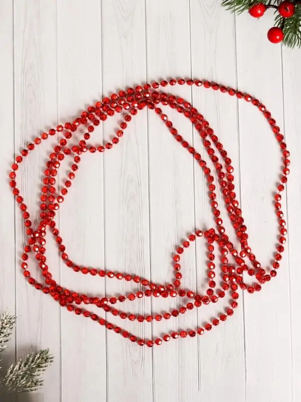 Бусы на ёлку &laquo;Шарики с гранями&raquo;, 2.7 метров, d=6 мм, МИКС