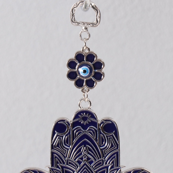 Подвеска от сглаза  Подвеска от сглаза "Рука Фатимы с лотосом" 9х22 см