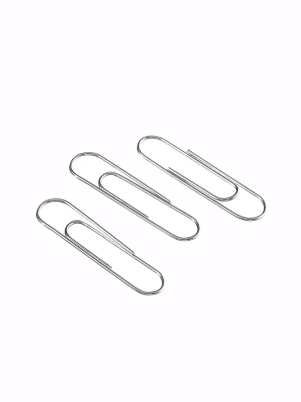 Скрепки оцинкованные, 33 мм, 100 штук, в картонной коробке