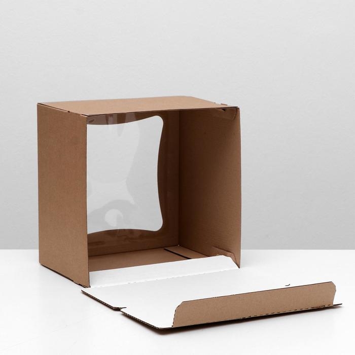 Кондитерская упаковка с окном ромб, МИКС, 27 х 27 х 20 см Кондитерская упаковка с окном ромб, МИКС, 27 х 27 х 20 см